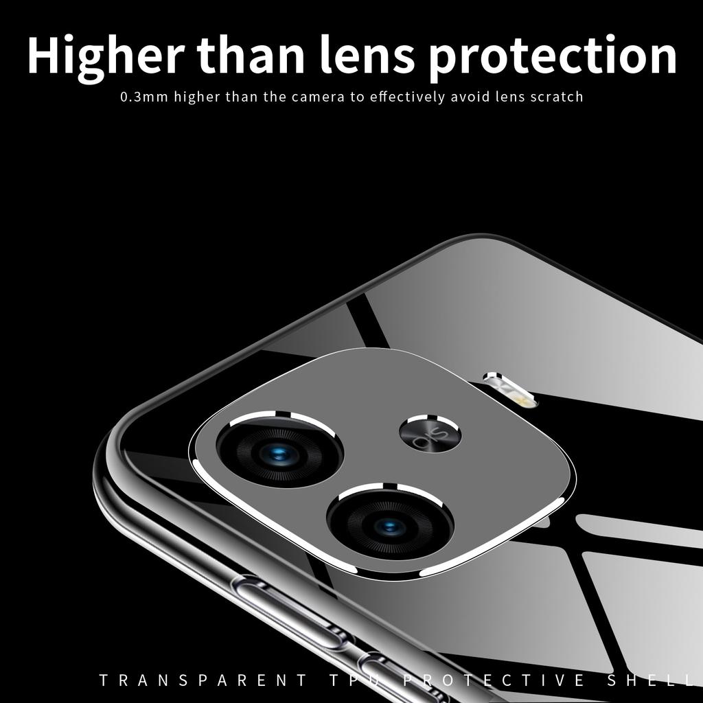 MOFI For vivo iQOO Z9 Turbo 5G Case Flexible TPU Phone Cover Transparent