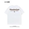 Summer Fashion Heavyweight Retro Men's English Letters 100% Cotton Printed Round Neck High-quality Casual Fitness Street T-shirt