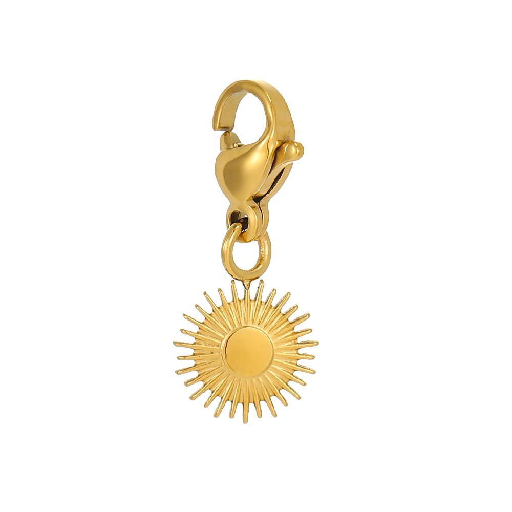3PCS/LOT CARLIDANA Gold Plated Enamel Charms, Sun Star Boots Halloween Pendants, Stainless Steel DIY Jewelry With Clasp
