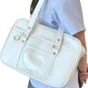 Japanische Leder Herz Schüler Schultasche Geräumiges Design passt für alle Schulutensilien für Mädchen