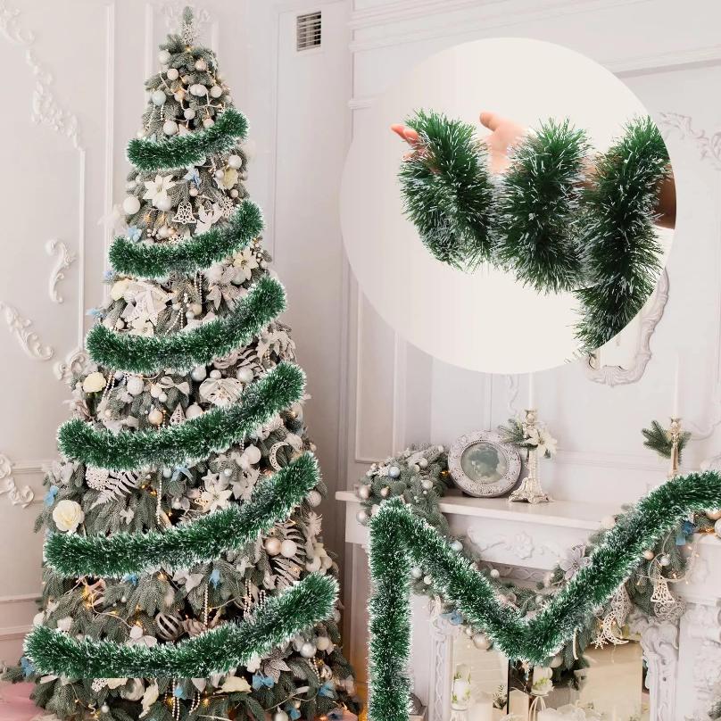 2m Natürliche Federboa Streifen Weihnachtsband Party Girlande Deko Weihnachtsbaum Weiß DIY Basteln Hochzeitsbedarf Kleidungszubehör
