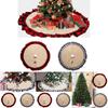 Stylish Christmas Tree Skirt With Creative Red And Black Checkered Design For Festive Decor