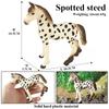 Oenux Grassland Wild Steed Farm Animal Small Horse Model Action Figures PVC Home Decoration Figurines Collection Toy Kid Gift