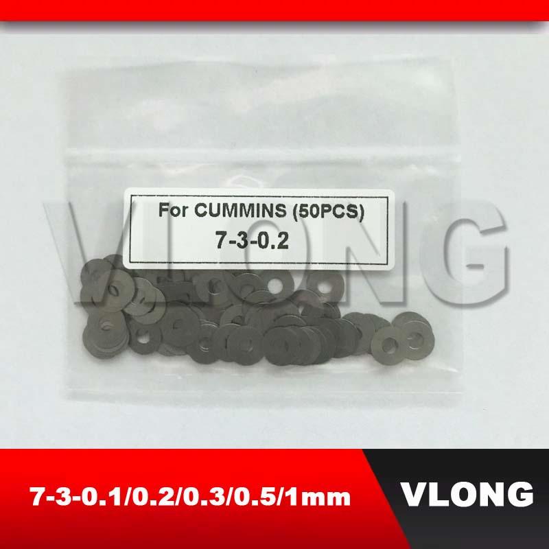 Dieselbränsleinsprutare 7-3-0,1MM Justeringstrycktvättbrickor 0,1 mm 0,2 mm 0,3 mm 0,5 mm 1 mm Justeringsplatta