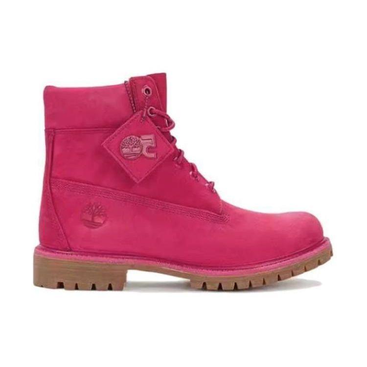 Timberland Premium Leather 50th Anniversary Special Collection Comfortable Durable Ankle Boots Men boots Pink A5VHDW