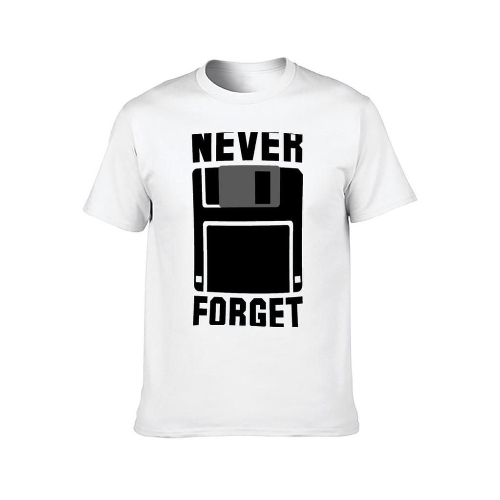 Floppy Disk Never Forget T-Shirt t shirts for man slim fit man t shirt cotton T-Shirt