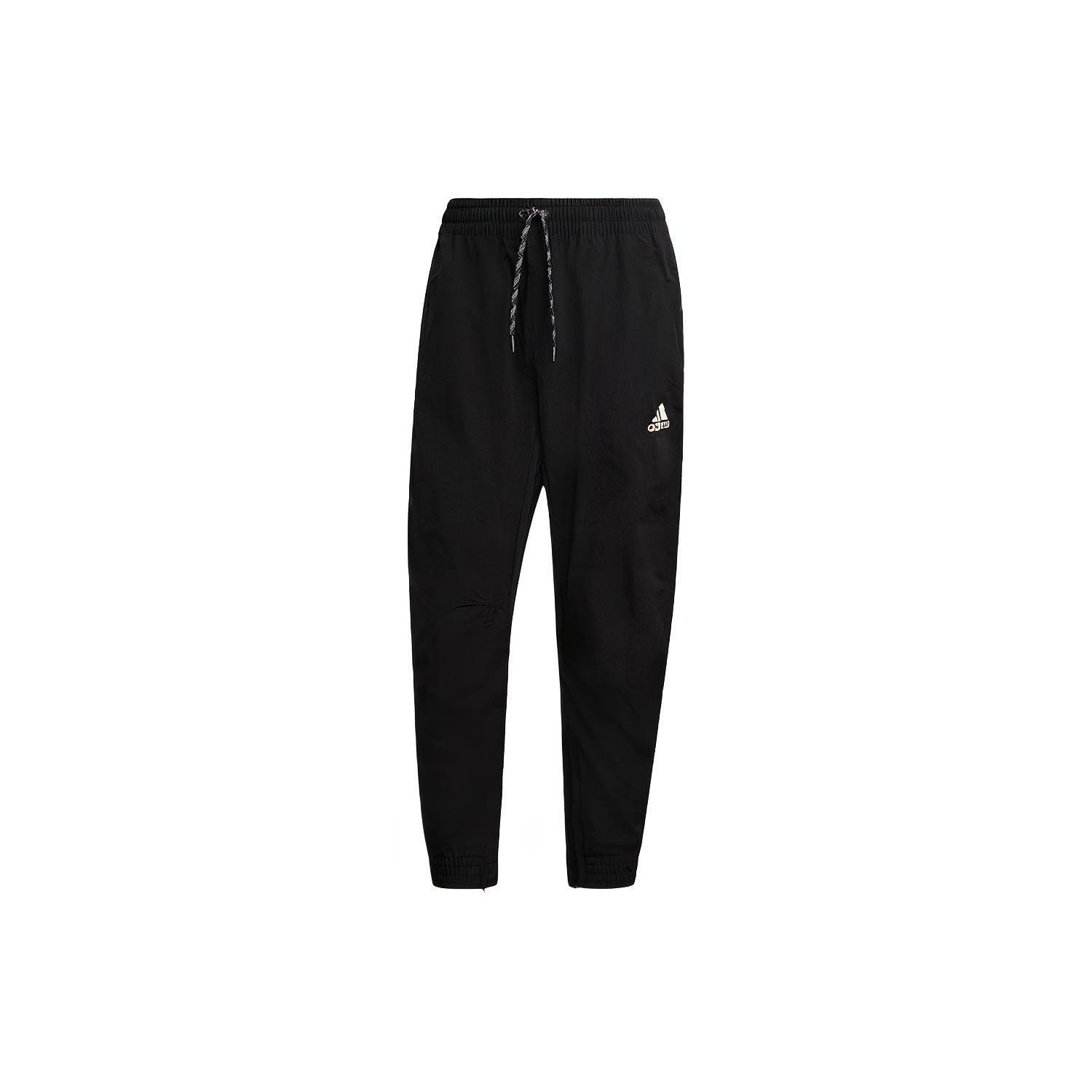 Men s adidas 3S tape Wov Pt Sports Stylish Woven Bundle Feet Cropped Pants/Trousers Black GM5751 M