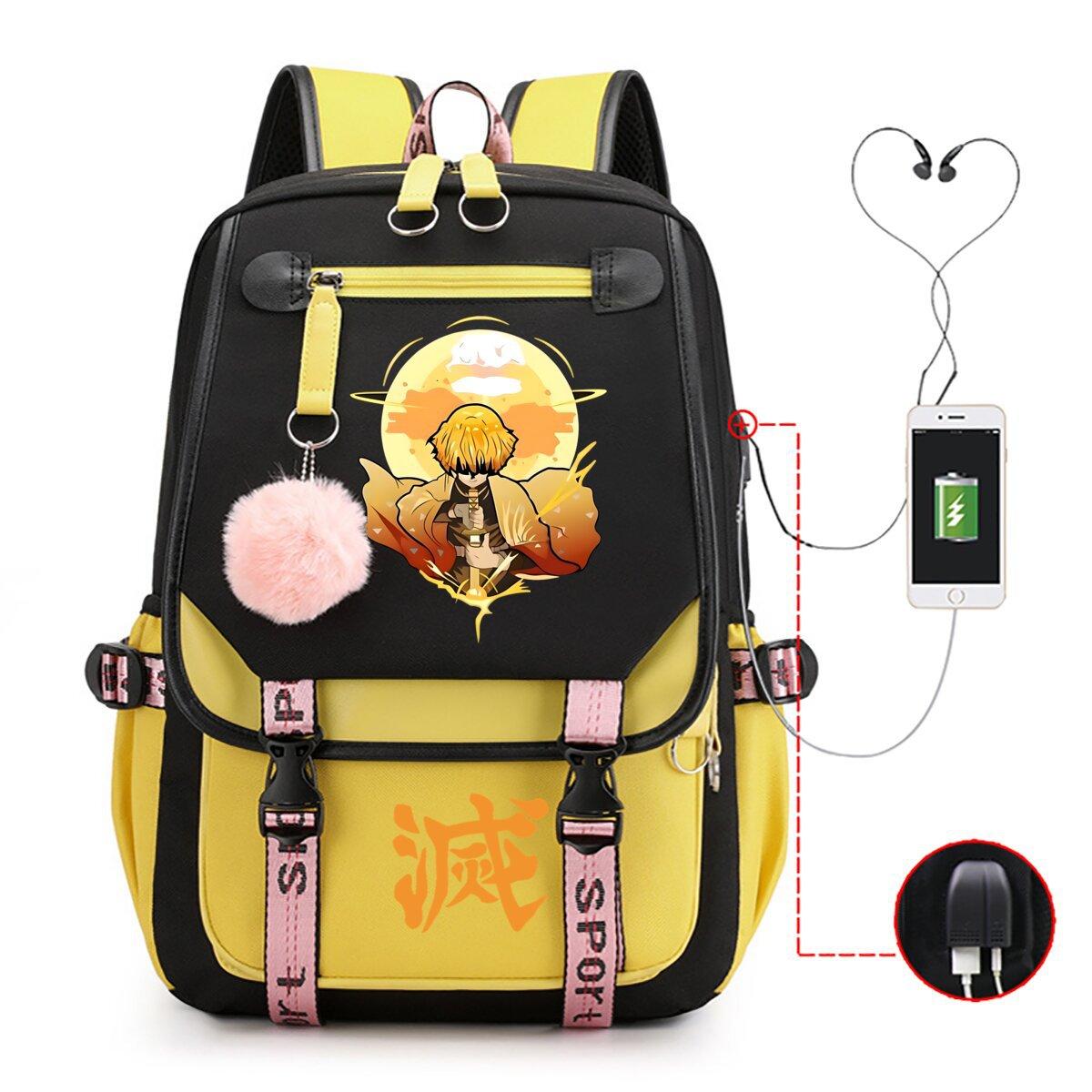 

Периферийный Рюкзак Истребление Демонов Дня Большой Вместимости Подростковый Студенческий Школьный Рюкзак USB Интерфейс Сумка для Компьютера no specification