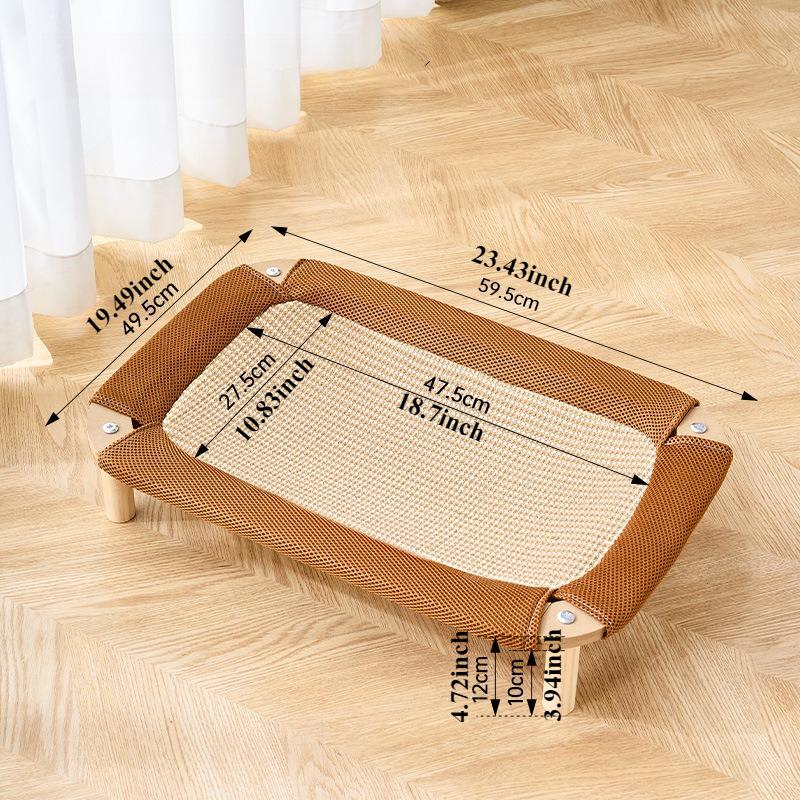 Universal A Cooling Mat-Style Military Bed for Cats,Cat Scratching Board Protect Furniture Vine Woven Cat Bed, Durable Pet Bed