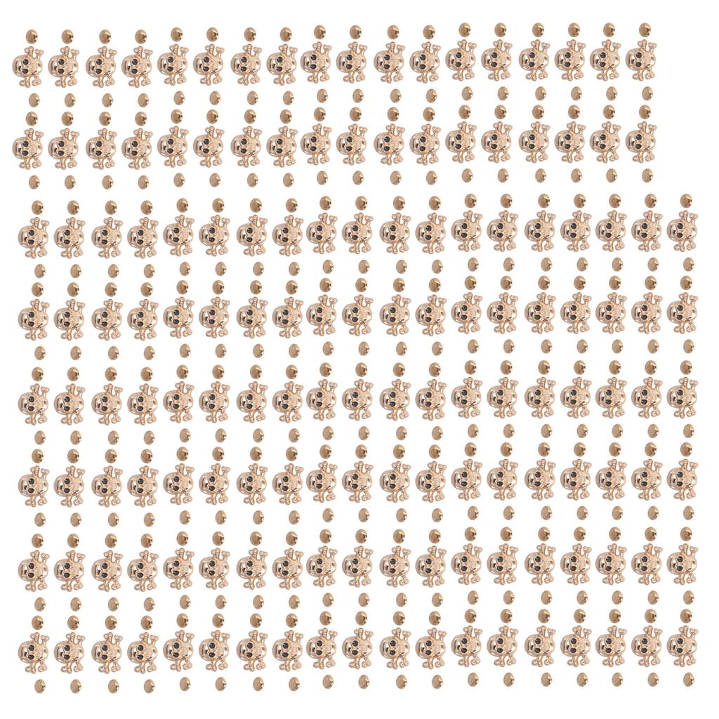 150 Sets Skull Rivets Rustproof Exquisite Fines Lther Craft Decorations for Making Shoes Clothing Bags