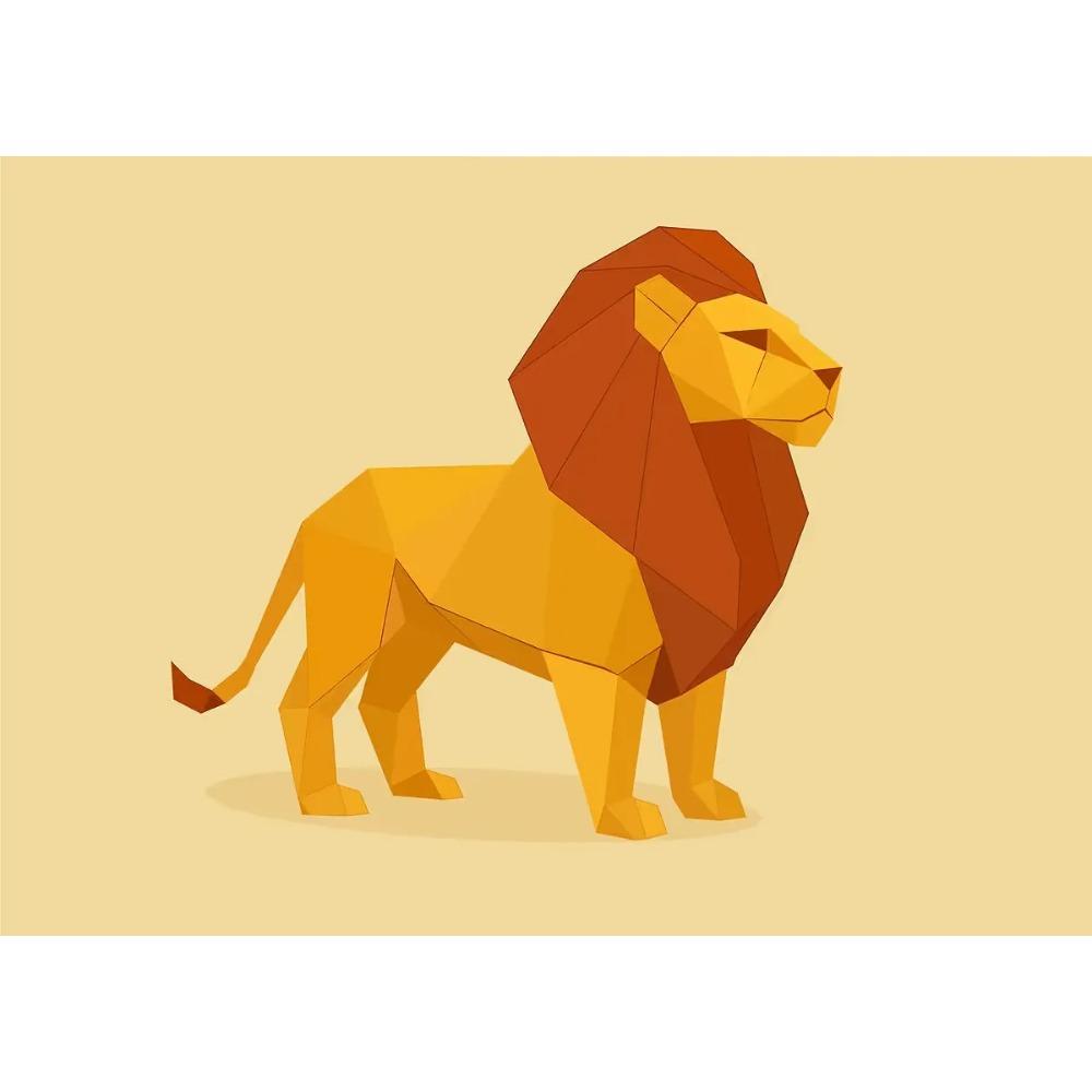 Abstract Geometric Stereoscopic Cute Animal Posters Jaguar Penguin Bear Prints Canvas Painting Wall Art Picture Home Room Decor