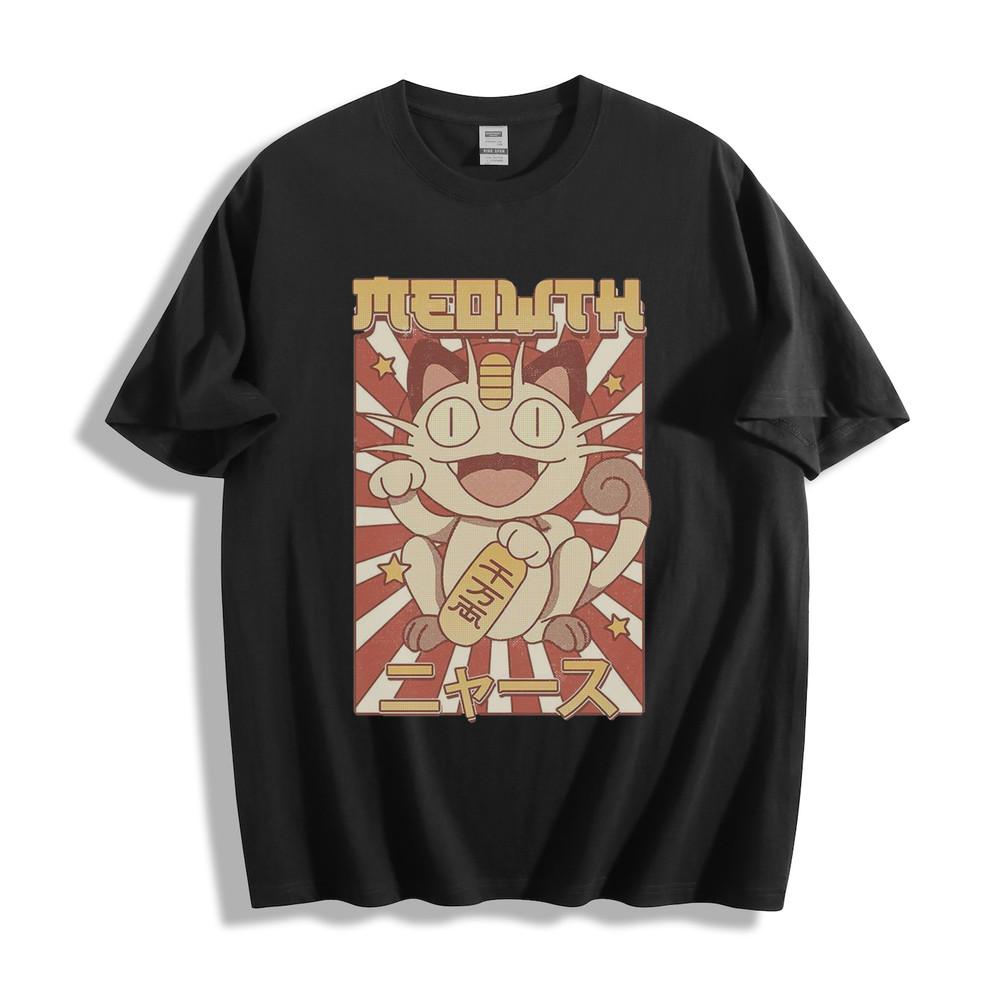 

Футболка Мяут Кот Удачи - Яркий Японский Ретро Дизайн Унисекс Футболка S