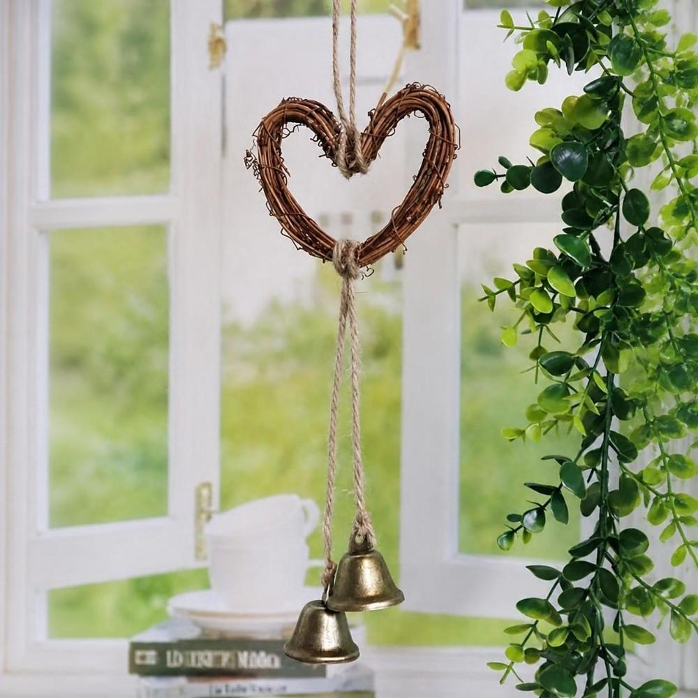 Weaving Christmas Bell Hanging Decoration Brown Wind Chime Pendant Hanging Decorative Bell  Gift