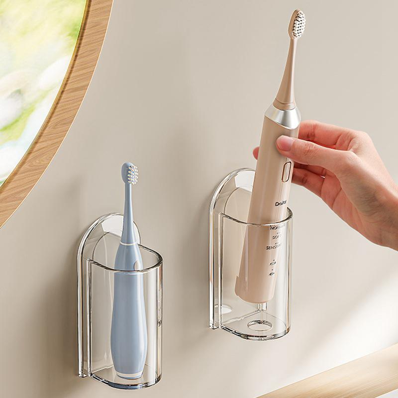 Bathroom Electric Toothbrush Holder Wall Mounted Electric Toothbrush Storage Rack Punch-Free Toothbrush Holder