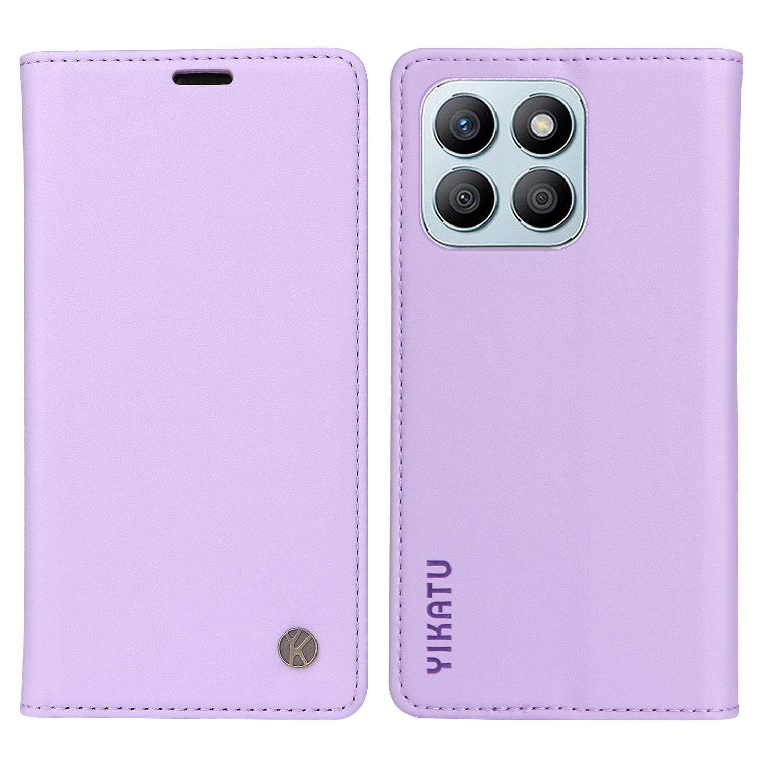 

YIKATU YK-001 For Honor X8b 4G Phone Case Magnetic Closing Anti-fall Wallet Cover A