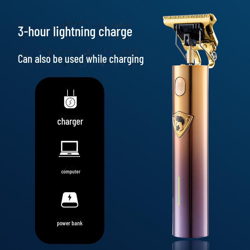 Retro T9 Rechargeable Electric Hair Clipper for Precision Styling