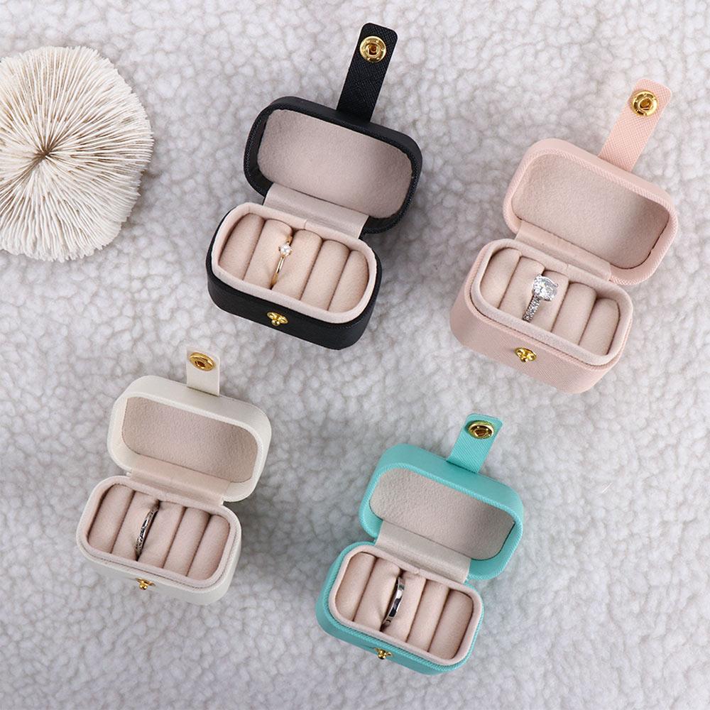 Water-proof PU Leather Jewelry Organizer Earring Holder Jewelry Storage Case Ring Display Box