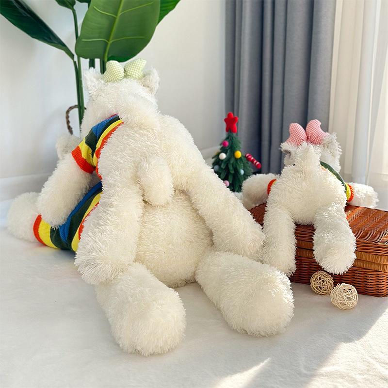 Cute West Highland Dog Doll Plush Toy Simulation Scribbled Puppy Sleeping Long Pillow Rag Doll