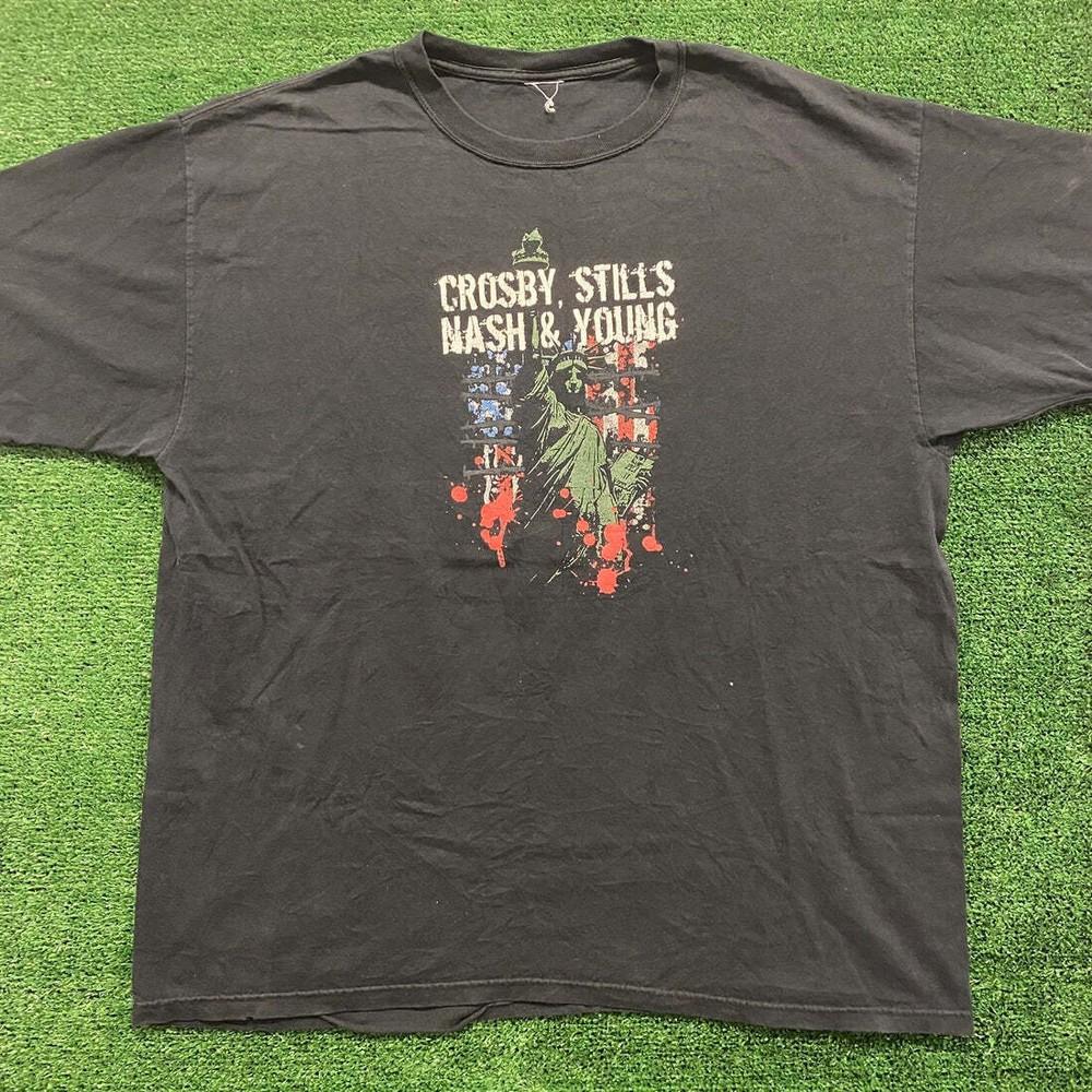

HOT Crosby Stills Nash Young Remake T-Shirt t-shirt black shirt Unisex T-Shirt S