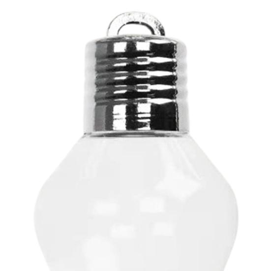 Clear Plastic Fillable Ornaments Christmas Bulb Shape Storage Jar, Transparent Refillable Light Stocking Stuffers Ornament, Tree Pendant for