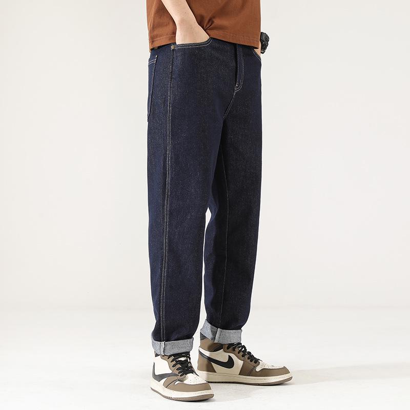 Fengshe Men's Jeans - Autumn 2025 Trendy Loose Straight Fit Casual Pants
