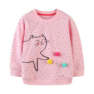 Herbst Neues Mädchen Europäischer & Amerikanischer Stil Bedrucktes Langarm-Sweatshirt