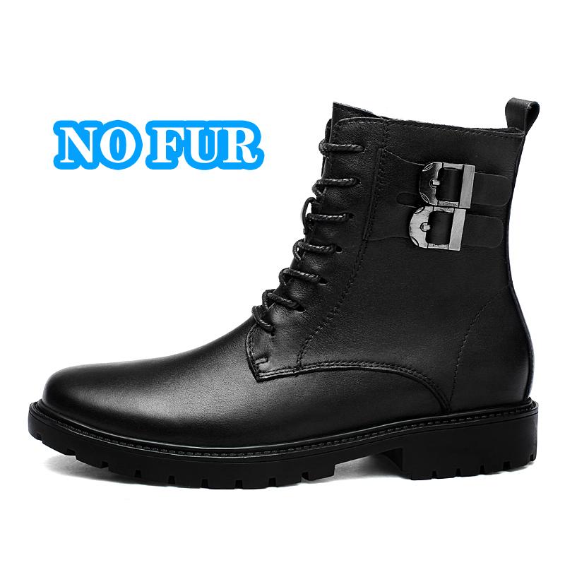 Fashion Street Style Male Walking Footwear Luxury Brand Outdoor Boots High Quality Man Ankle Boots Warm Plush Fur Winter Shoes High Top