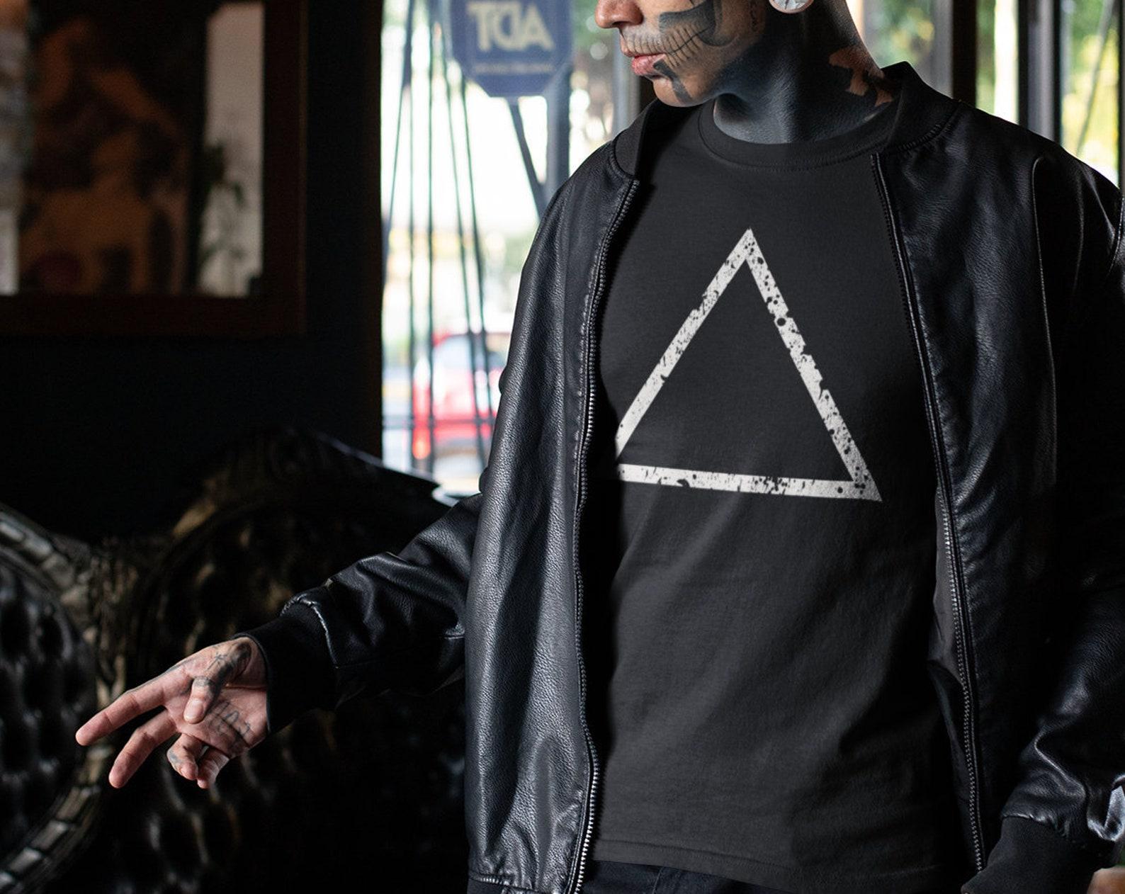 Fire Alchemical Symbol T-Shirt: Minimalist Pagan Wiccan Apparel 3XL
