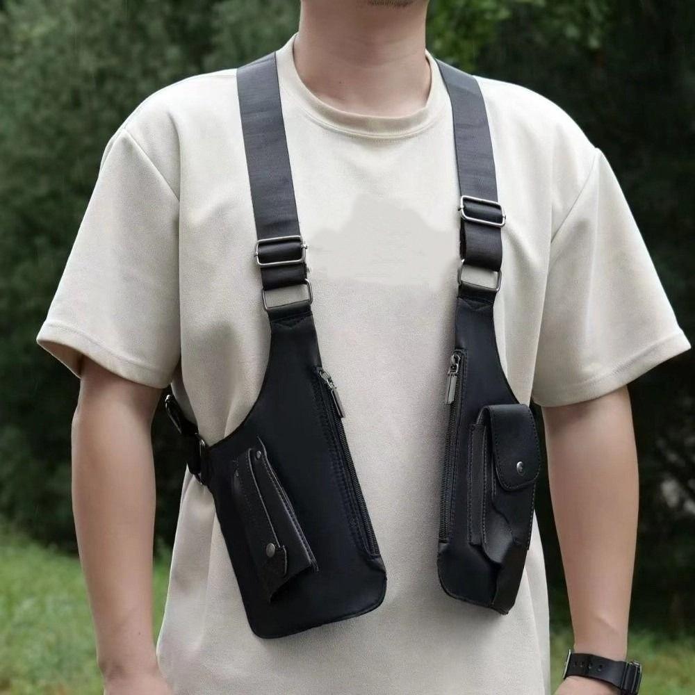 Vintage Mobile Phone Chest Bags Anti-Theft Shoulder Harness Bag Double Shoulder Pouch  Outdoor
