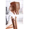 Wooden Spoons for Cooking, Tmkit Cooking Utensils Set of 6 Natural Teak Wooden Cooking Spatulas with Utensils Holder Comfort Grip Wooden Kitchen