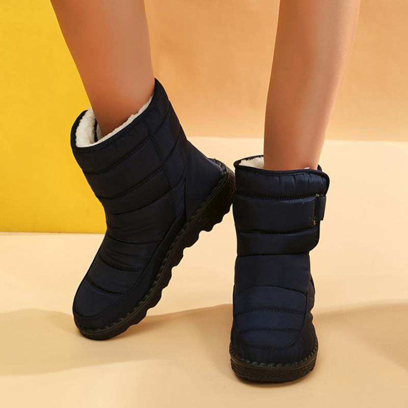 Rimocy Thicken Plush Snow Boots for Women 2024 Non-Slip Waterproof Winter Boots Woman Plus Size 44 Keep Warm Cotton Padded Shoes