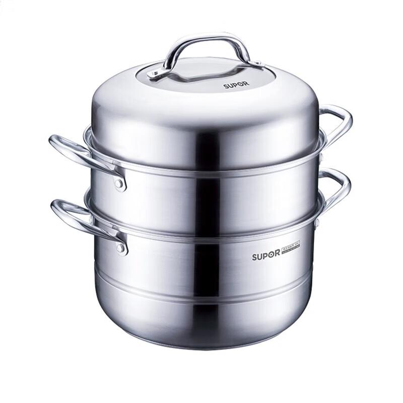 Supor SZ28B25 3-Tier Stainless Steel Steamer Pot