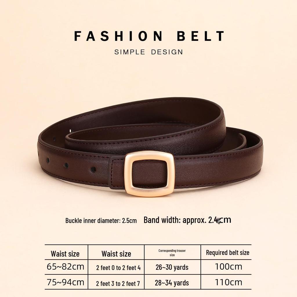 Women's Trendy Cowhide Jeans Belt - 2025 Elegant, Versatile Decorative Waistband