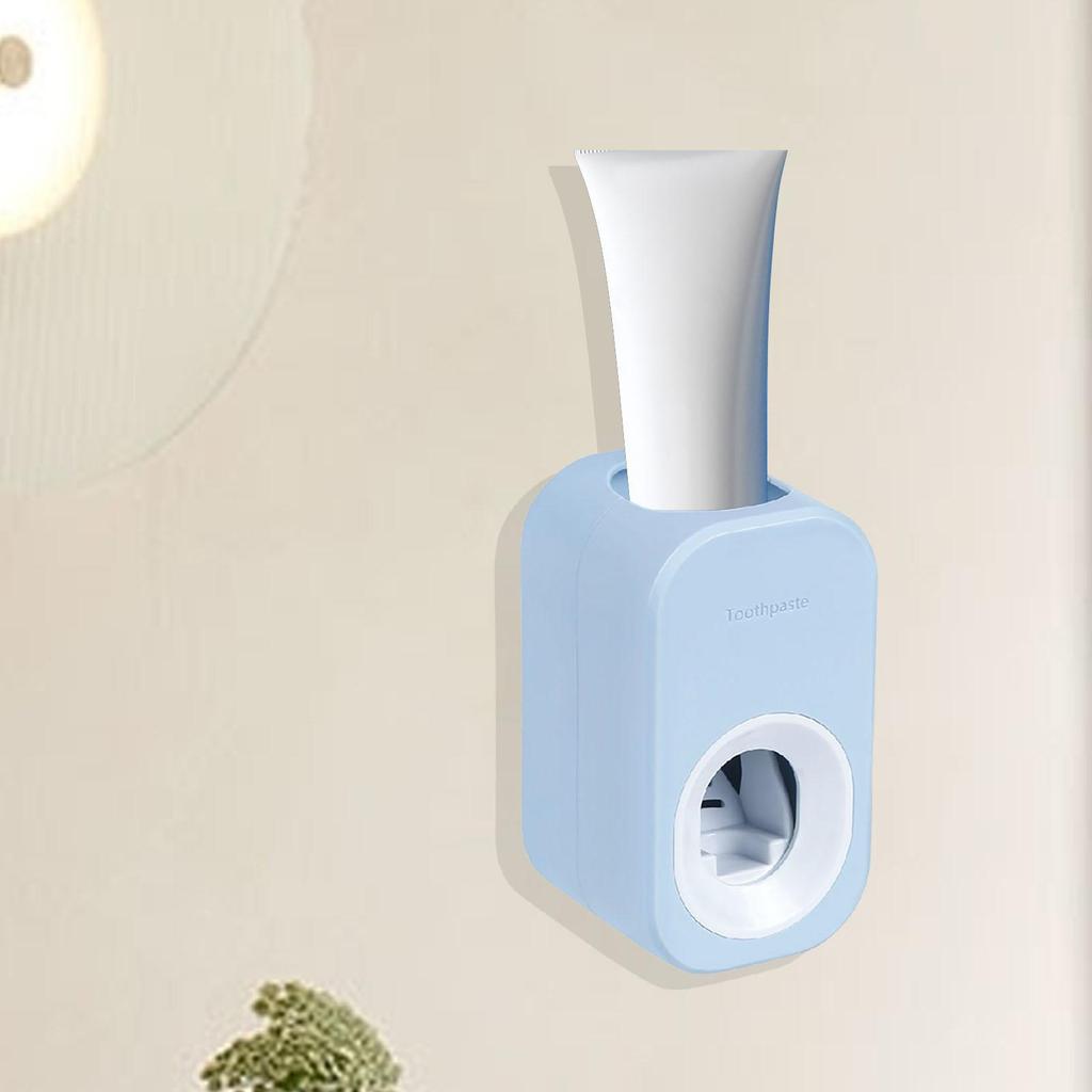 Automatic Toothpaste Dispenser Toothbrush Holder Wall Mounted for Bathroom Kids Adults Household