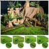DIY Kunstrasen Moos Rasen Ewiges Leben Lebensecht Künstlicher Moosteppich 50*50cm Grünes Simulations-Moosblatt Wohnzimmer