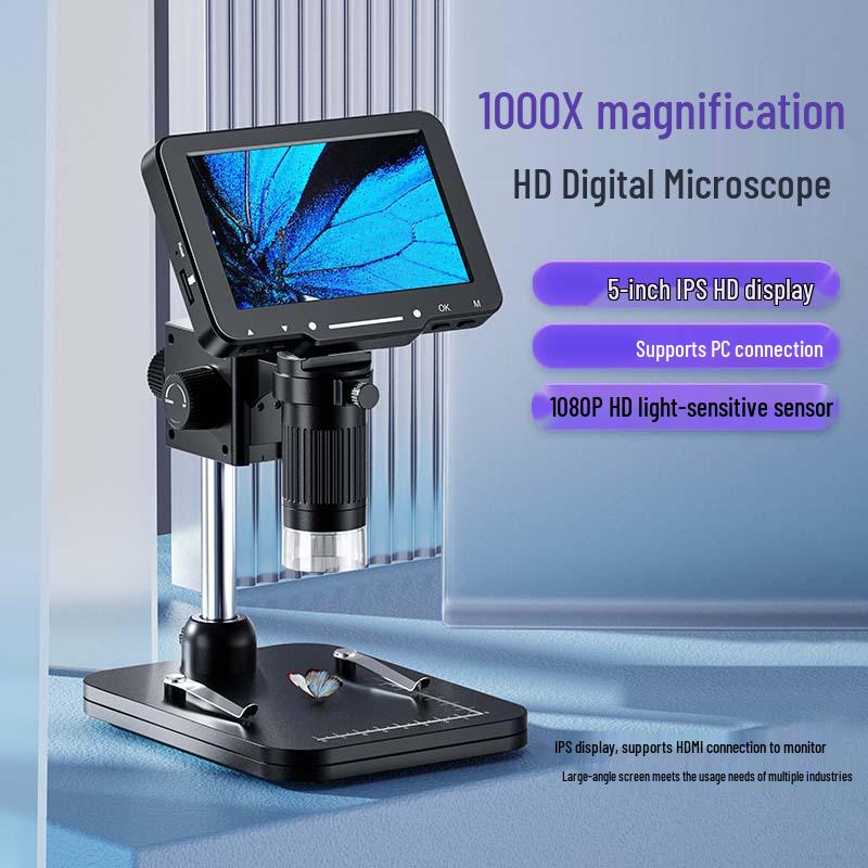 5-Inch HD IPS Screen Digital Microscope