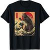 Catzilla Cat Japanese Anime Kawaii Sunset T-Shirt