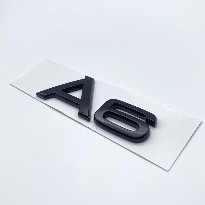 2026 3D Chrome Glossy Black ABS TDI TFSI Car Rear Emblem Sticker for Audi A1 A3 A4 A5 A6 A6L A7 A8 S3 S6 Q3 Q5 Q7 TT S RS