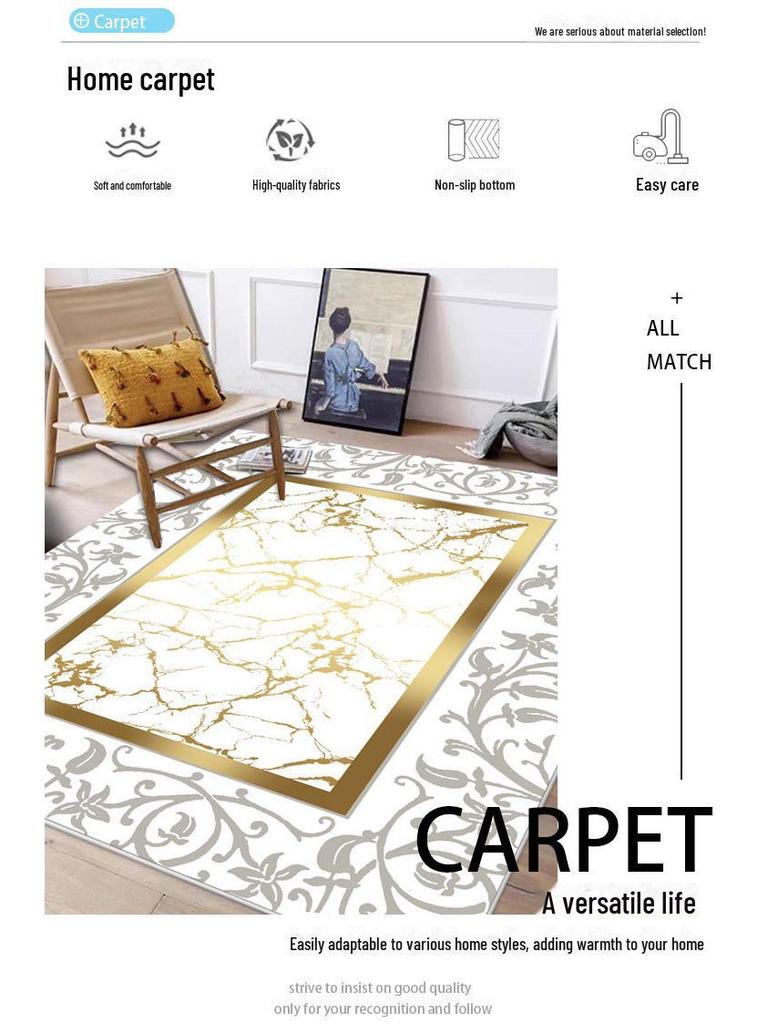 Nordic High-End, Dirt-Resistant Carpet for Living Room and Bedroom