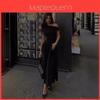 Elegant Polyester Silksoft Offshoulder Midi Dress For Spring Fashion Enthusiasts