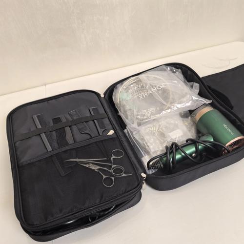 Waterproof Professional Makeup Artist Organizer Bag with Large Capacity for Cosmetic Storage Styling Tools Curling Iron