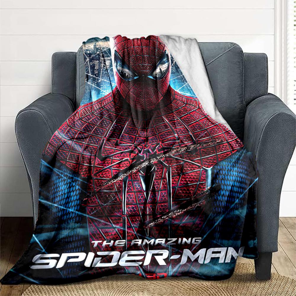 1Pc Spiderman Urban Heroism Blanket Soft And Comfortable Casual Warm Camping Travel Christmas Halloween Xmas Gift M924341