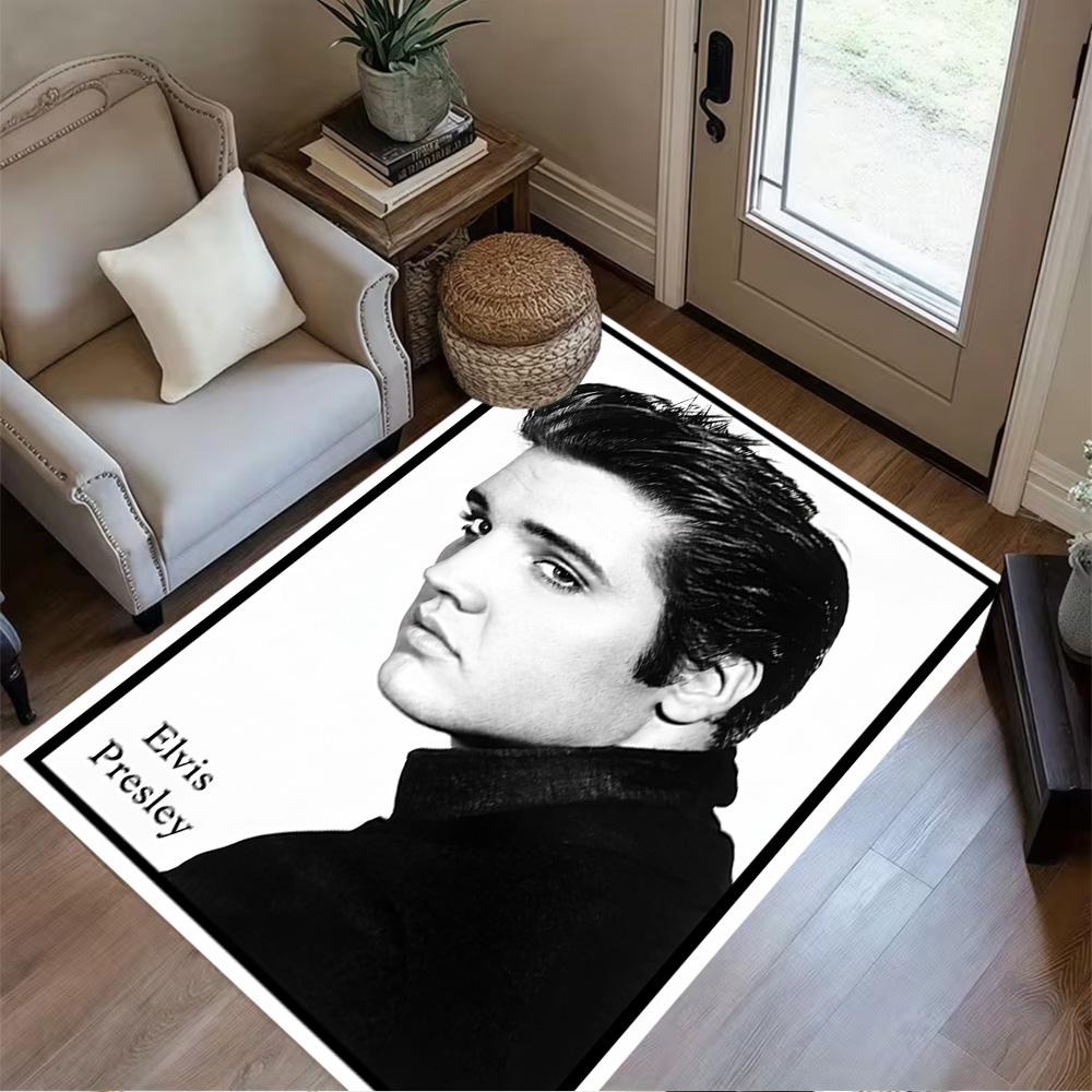 Elvis Presley Rock Legend Area Rug Design for Playrooms Living Rooms Dining Room Dormitory Anti-slip Rug Office home decor Spiritual Gift