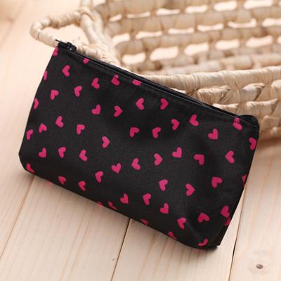 Portable Travel Cosmetic Bag Makeup Case Heart Dot Print Toiletry Wash Organizer