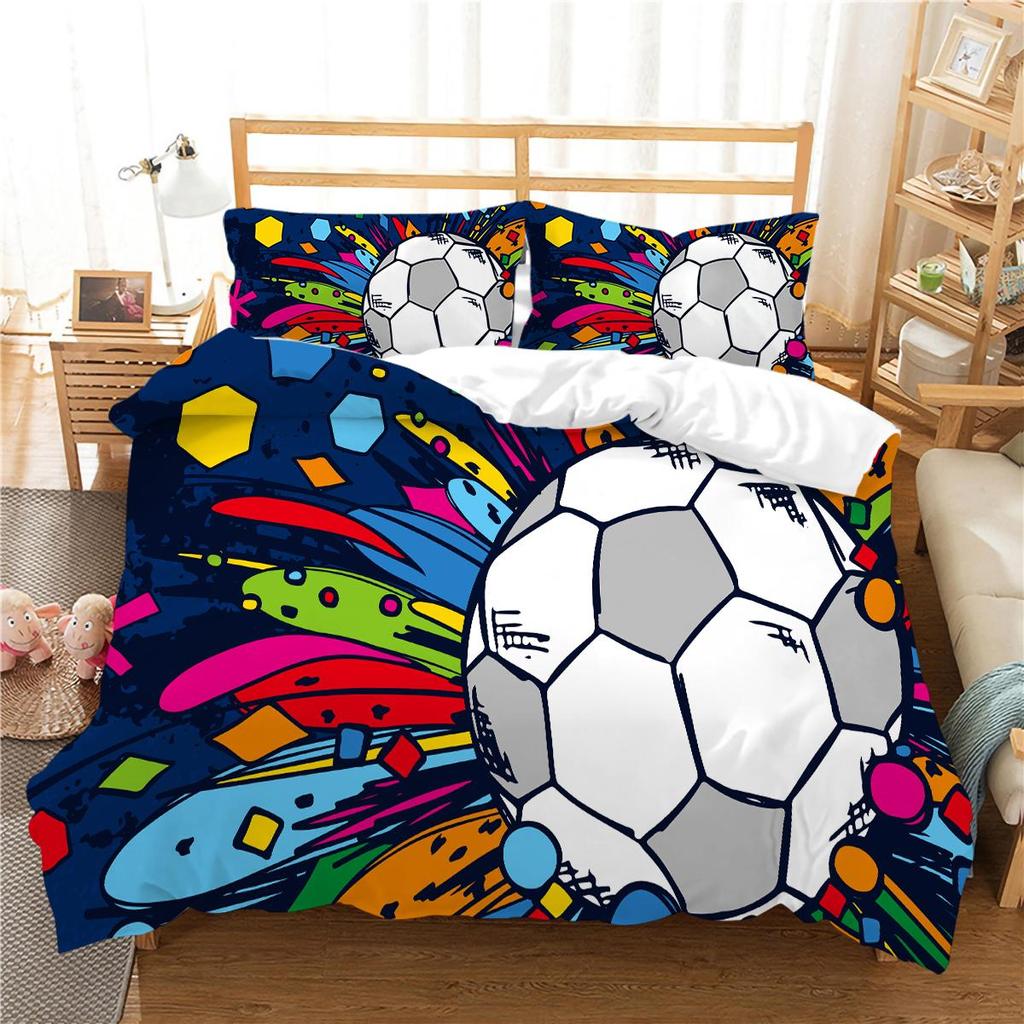 Football Duvet Cover Set Sport Home Bedclothes Queen King Size Bedding 3D Quilt Cover Boy Girl Highly Bedding Sets