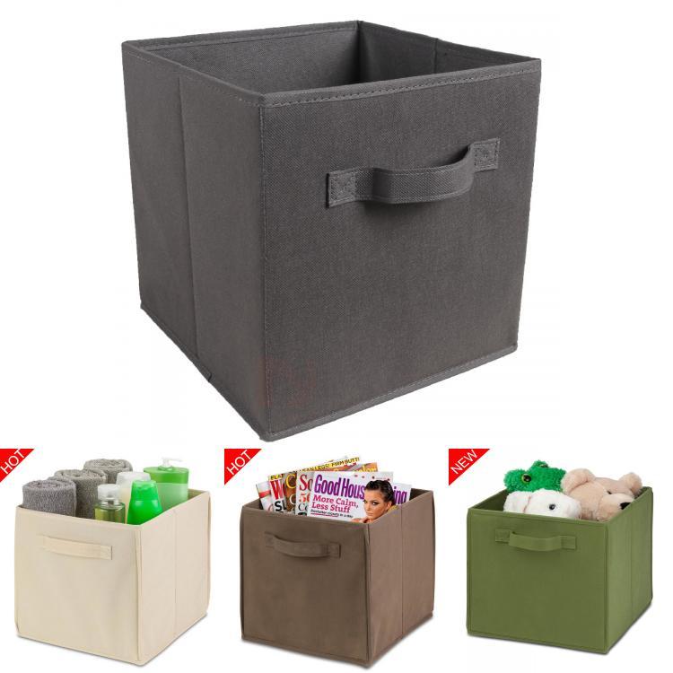 Modern Foldable Fabric Storage Box For Bedroom With 21l Capacity For Clothes Toys
