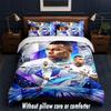 Kylian Mbappe Design Bed Bedding Set 1 Duvet Cover + 2 Pillowcases Soft Breathable Household Bed Linens