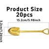 pson 20Pcs 6 Inch Shovel Shape Demitasse Stainless Steel Coffee Spoon for Dessert, Tea, Ice Cream, Appetizers, Party Supplies(Style1, Gold)