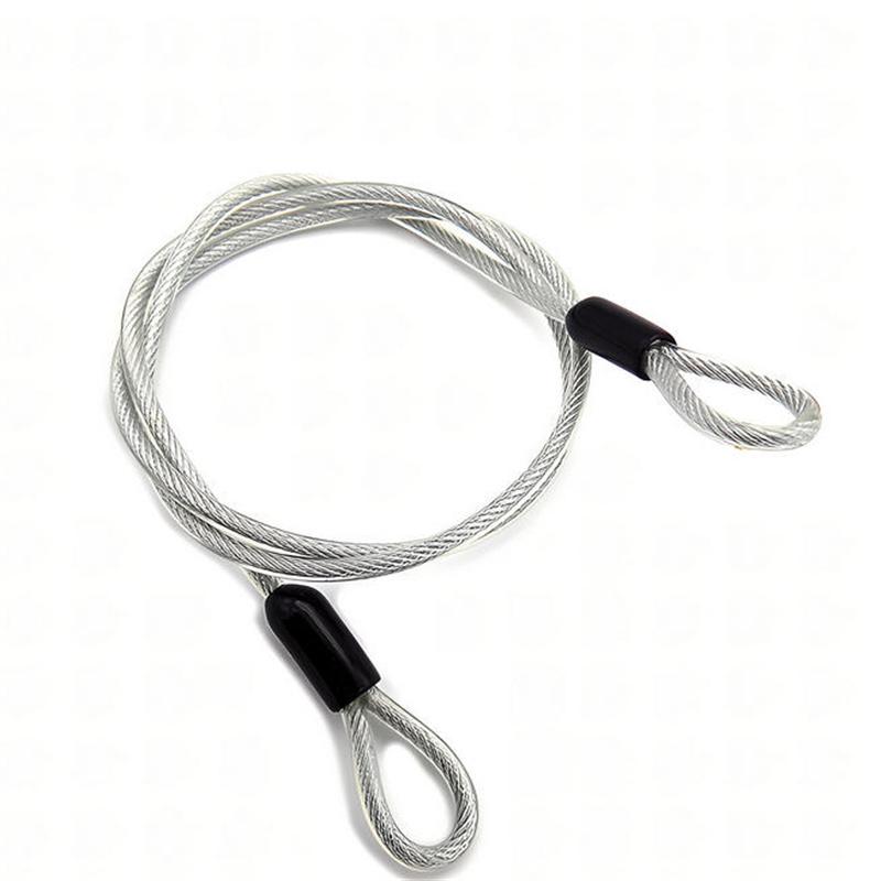 1/2PCS 100CM/3.3Ft Safety Cable Wire Rope Long Travel Security Cable Lock,Braided Steel Coated Safety Cable Luggage Lock