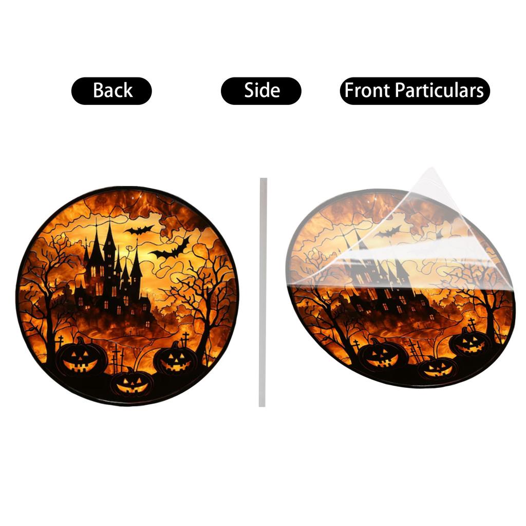 Light-Transparent Hanging Ornaments - Plastic 2D Flat Ornaments - Single Sided 3.9 Inch Christmas Decorations For Walls And Doors